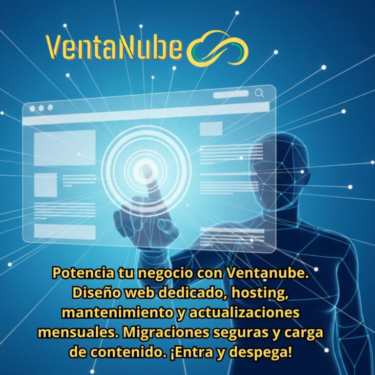 1 diseño de paginas web con mantenimiento mensual y hosting ventanube